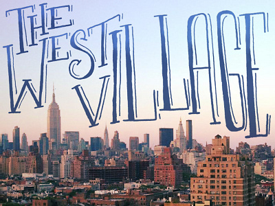 The West Village hand lettering lettering new york nyc postcard type typography