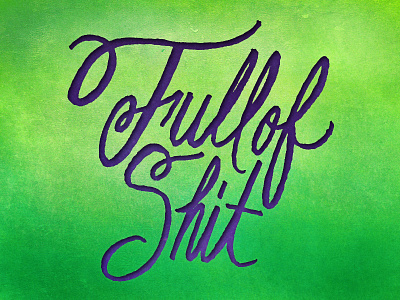 Full of Shit hand lettering lettering script type typography