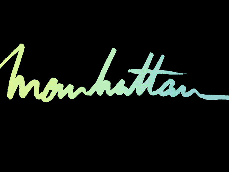 Manhattan GIF animated gif hand lettering lettering manhattan script typography