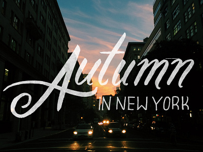 Autumn in New York autumn hand lettering lettering new york nyc script typography