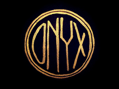 Onyx gold hand lettering lettering onyx seal typography