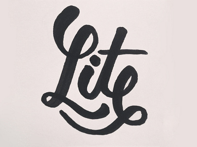 Lite hand lettering lettering script sketch typography