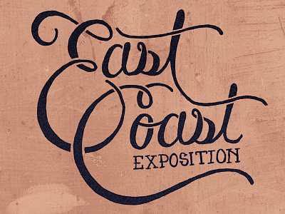 East Coast Exposition brand east coast hand lettering lettering logo typography vintage