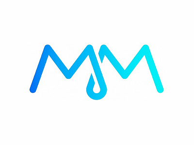 MM Monogram II brand gradient logo m mark mm typography