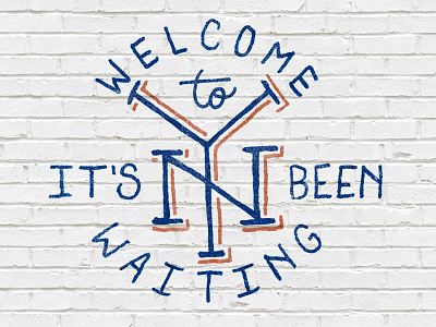 Welcome to NY hand lettering lettering new york nyc seal typography