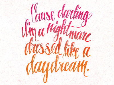 Dressed like a Daydream design graphic design hand lettering lettering taylor swift typography