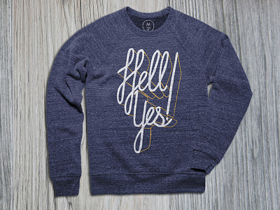 Hell Yes Crew apparel design lettering t shirt typography