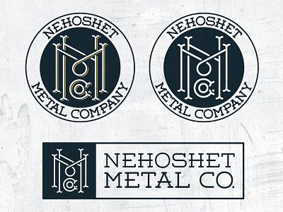 Nehoshet Metal Co. branding identity lettering logo metal seal typograpy