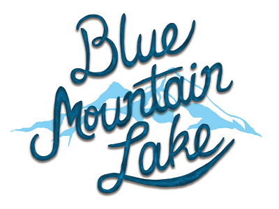 Blue Mountain Lake design lake lettering outdoors rustic typography