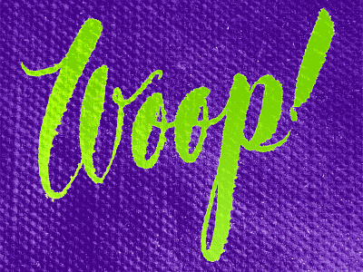 Woop! brush lettering lettering type typography