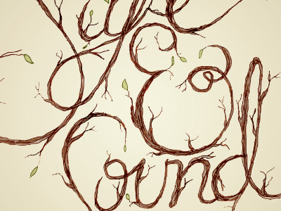 Safe & Sound FINISHED fancy hand drawn type trees type typography