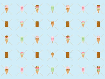 Sweet Dreams ice cream ice cream sandwich illustration pattern popsicle threadless