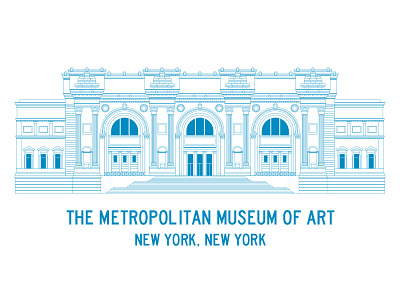 The Metropolitan Museum of Art architecture art building illustration line line art new york new york city nyc the met the metropolitan museum of art
