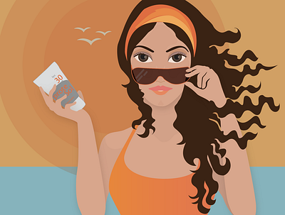 Sunscreen Illustration illustration vector