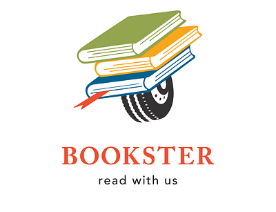 Bookster logo branding graphic design illustration vector