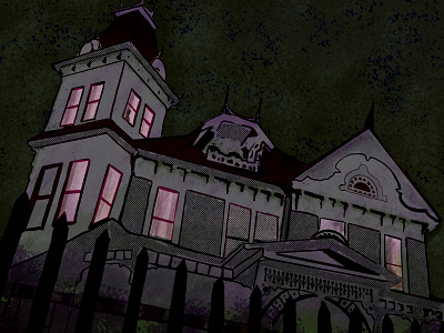 FrightFall2021 - Day 3 - Haunted House halloween haunted house illustration october procreate
