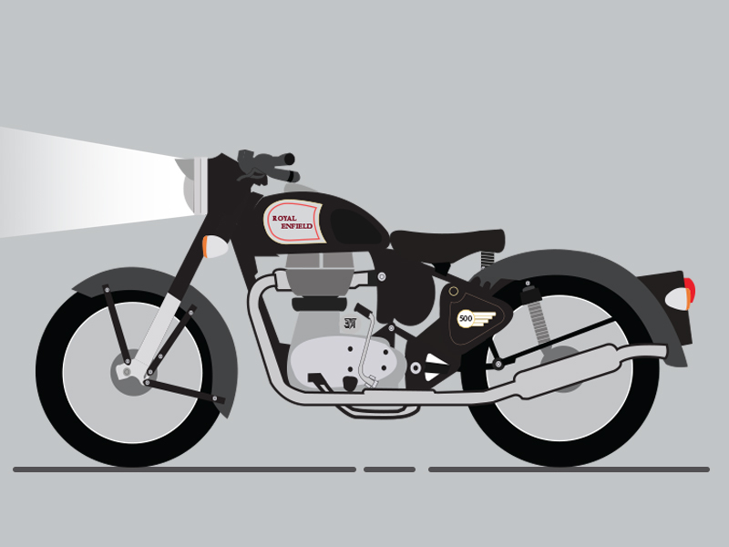 Royal enfield store bullet drawing