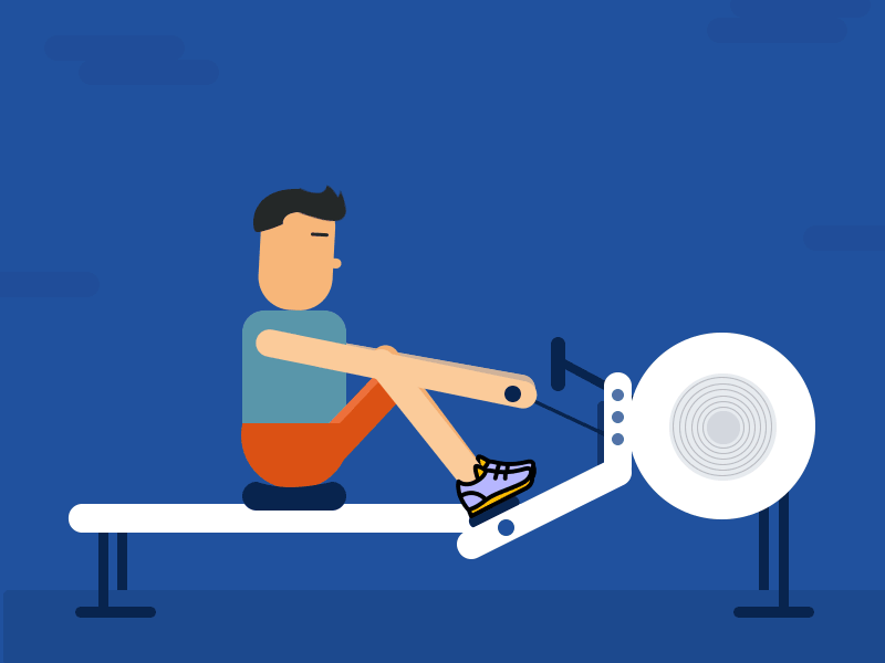 Rowing Workout animation exercise fitness fitness equipment gif rowing workout