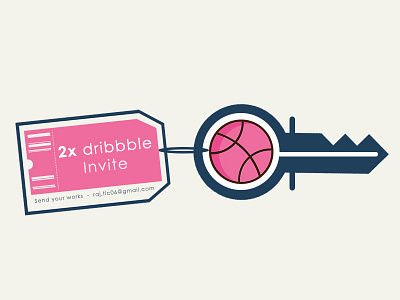 Dribbble Invites dribbble dribbble invite icon invite key vector