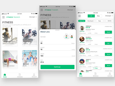 Fitness Trainer-Detail View UI/UX fit fitness fitness app fitness trainer logo signup splash screen ui ux visual