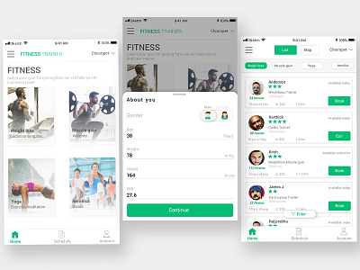 Fitness Trainer-Detail View UI/UX