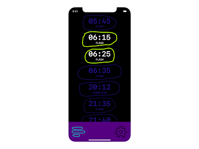 ALARM APP alarm app art clean clock contemporary interface ios minimalist time ui