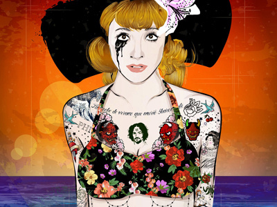Sharon Tate illustration tattoo vector