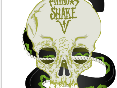 Niño Snake a little better illustrator skull t shirt