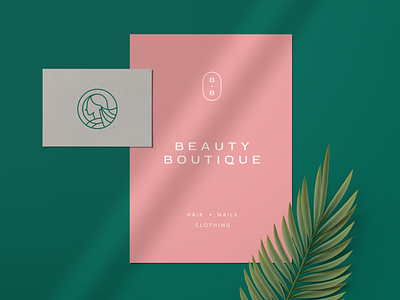 Beauty Boutique beauty boutique branding design hair illustration logo monogram nail salon type typography wip