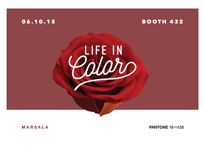 Life In Color 02 color colorful flower pantone tradeshow type typography