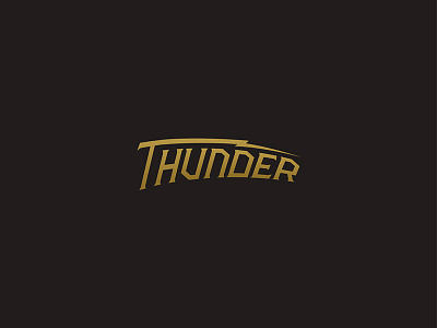 Thunder gold lightning thunder type typography