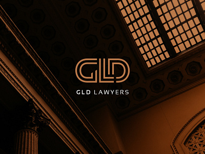 GLD Lawyers branding elegant emblem gold lawyers logo monogram type typography