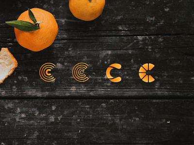 Vitamin C branding logo monogram orange vitamin c wip
