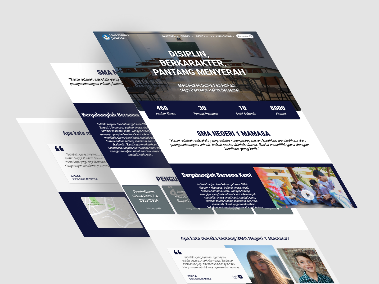School Website UI by Melki on Dribbble