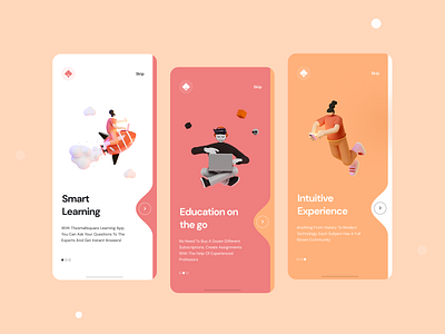 Learning/Educational App Concept animation app concept design educational figma graphic design illustration latest learn mobile design new onboarding popular sketch splash screen trending ui ux xd