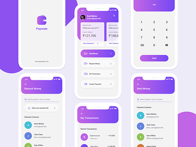 Paymate App by Sujeet Mishra on Dribbble