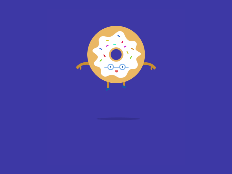 Donut Jump animation animation 2d donut jump principle sketch vector