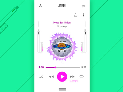Play the music circle illustrator music app musicplayer sound waves ui