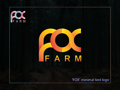 'FOX' text Minimal logo barnd logo brand identy branding company logo creative logo design graphic design illustration illustrator logo design logo