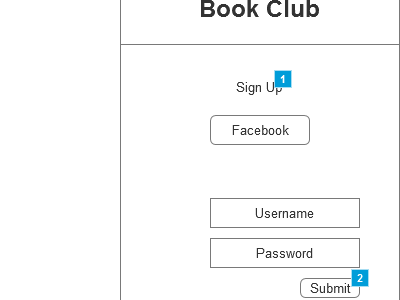 Book Club-Home app design