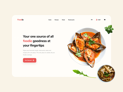 Foodie Landing Page Concept