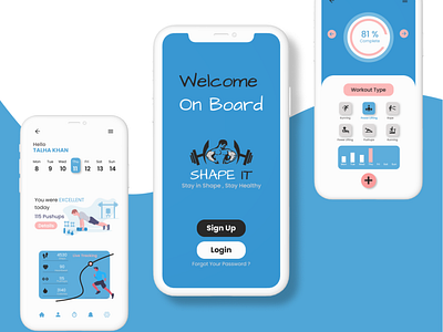 Gym Workout Mobile App UI