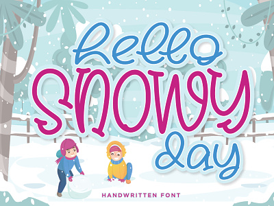Hello Snowy - Playful Display Font paper crafts