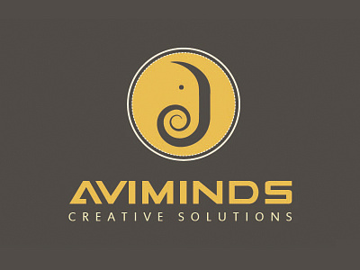 Aviminds Logo - IT Company creative design graphic info graphic it company logo minds mobile app photoshop solutions ui ux