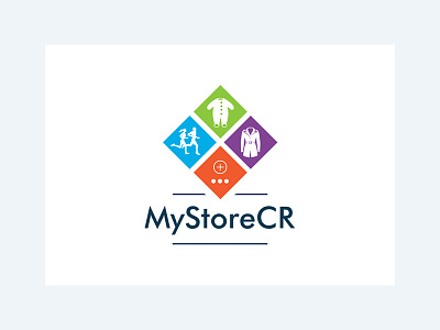 MyStoreCR - Logo adult banner child clothes creative design ecommerce fashion graphic logo print media women