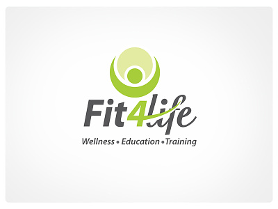 Fit4life - Logo creative education fitness flat ui health logo minimal design training ui ux wellness yoga