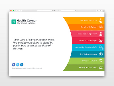 Health Corner - One Page Website desktop website doctor consult fitness health home page landing page minimal ui ux web app website yoga