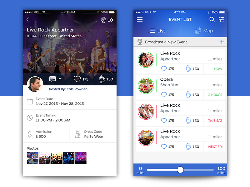 Music Pad - Event App - UI by Shivraj Singh ( UI-UX Designer ) on Dribbble