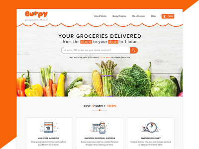 Burpy l Grocery Landing Page application burpy creative desktop website ecommerce grocery landing page latest design minimal modern web ui web ui ux
