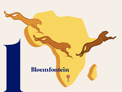 21 DAYS 01 animals bloemfontein cheetah graphic design illustration outline south africa yellow